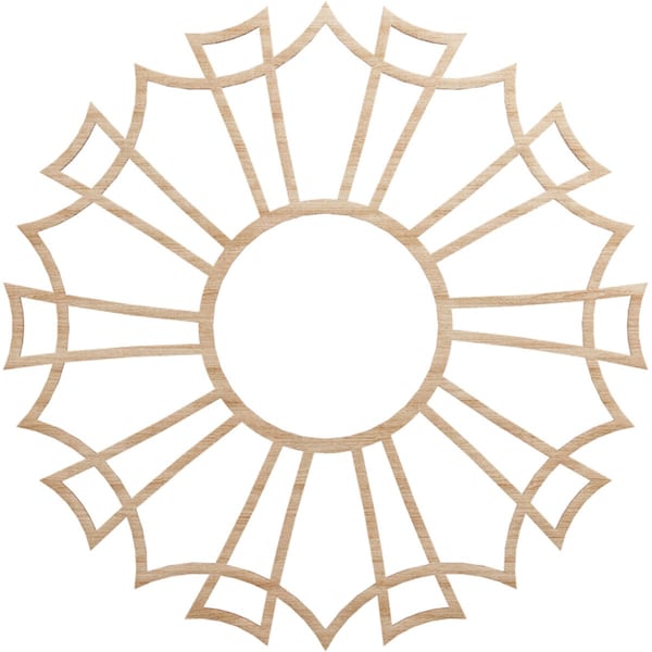 Ekena Millwork Augustus Wood Fretwork Pierced Ceiling Medallion, Alder, 30"OD x 10 1/2"ID x 1/4"T CMWP30X30X0250AUAL - main